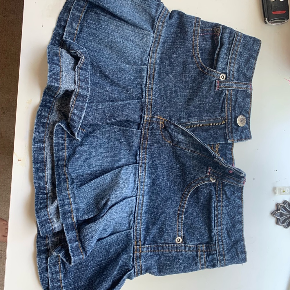 MINI/ MICRO JEAN SKIRT RUFFLED. BRATZ, Y2K